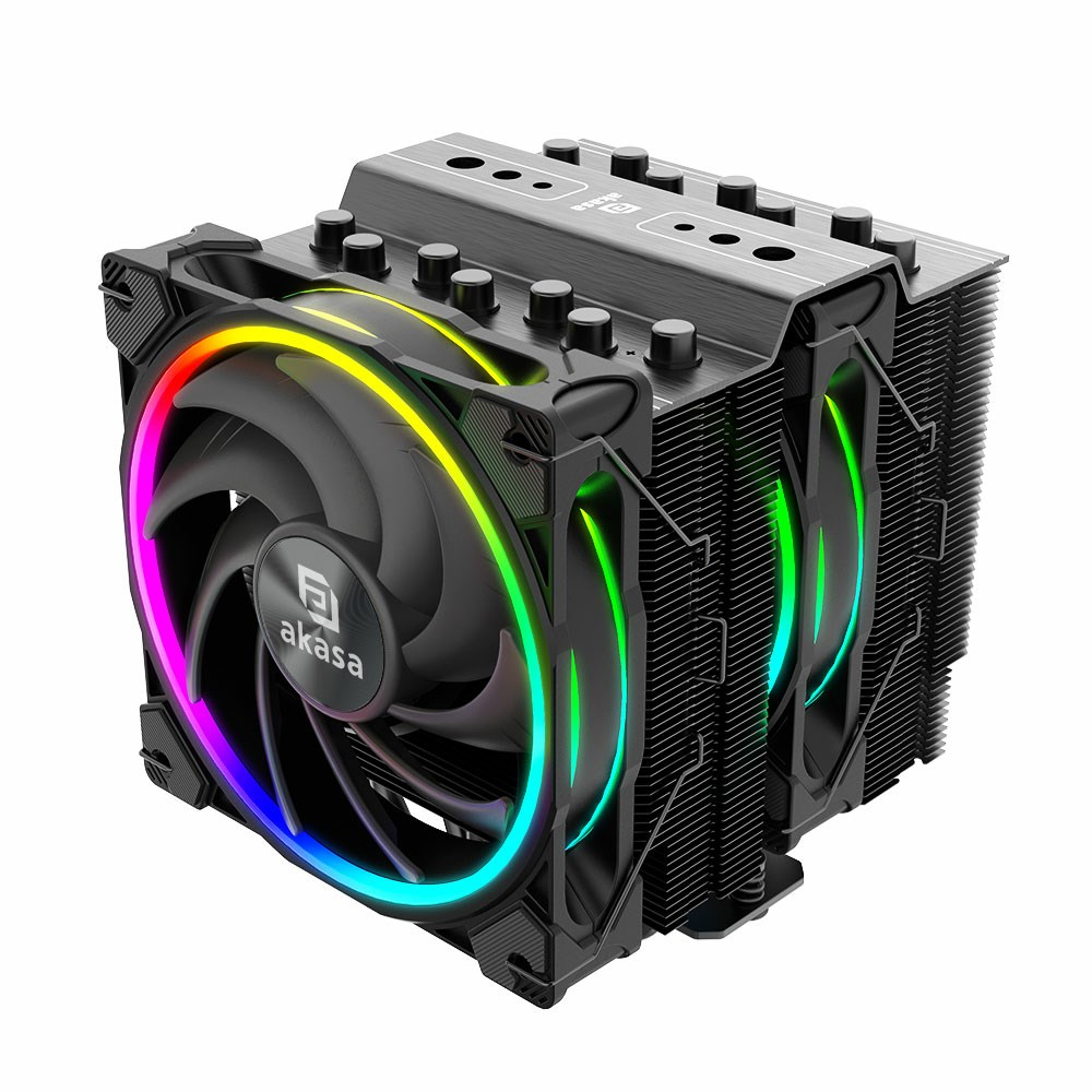 CPU Cooler AKASA Soho H7 Dual Tower (ARGB, 120 mm, crni)-5