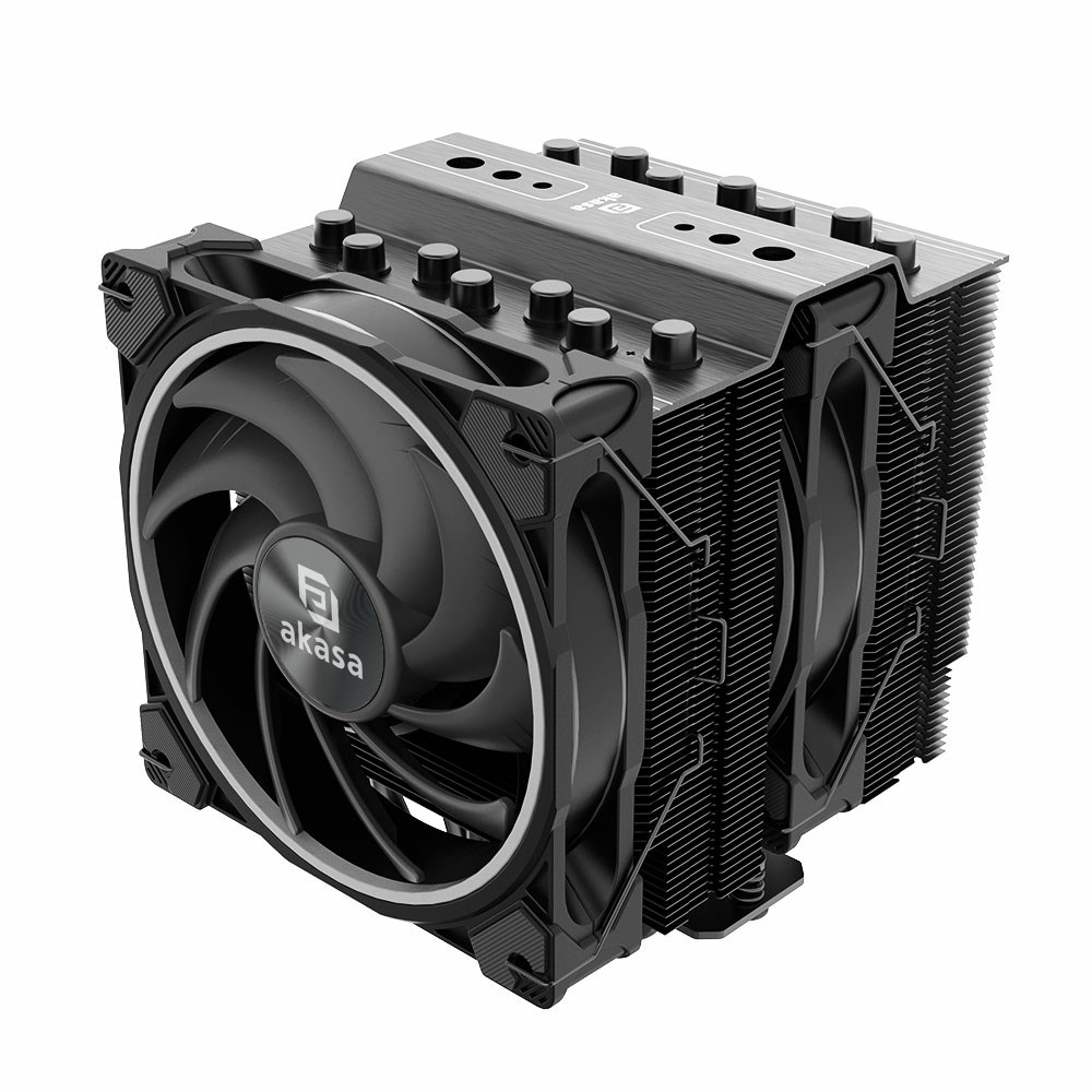 CPU Cooler AKASA Soho H7 Dual Tower (ARGB, 120 mm, crni)-6