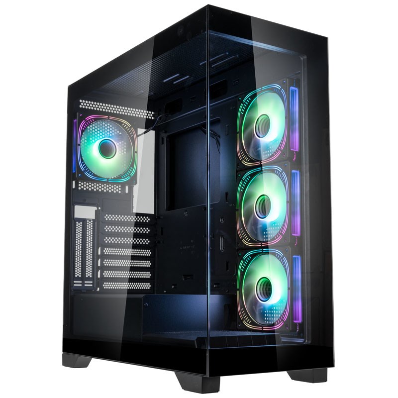Kućište za računalo KOLINK Unity Peak ARGB Midi-Tower Showcase (Tempered Glass, podržava matične ploče ATX, micro ATX, Mini-ITX, crna)-10