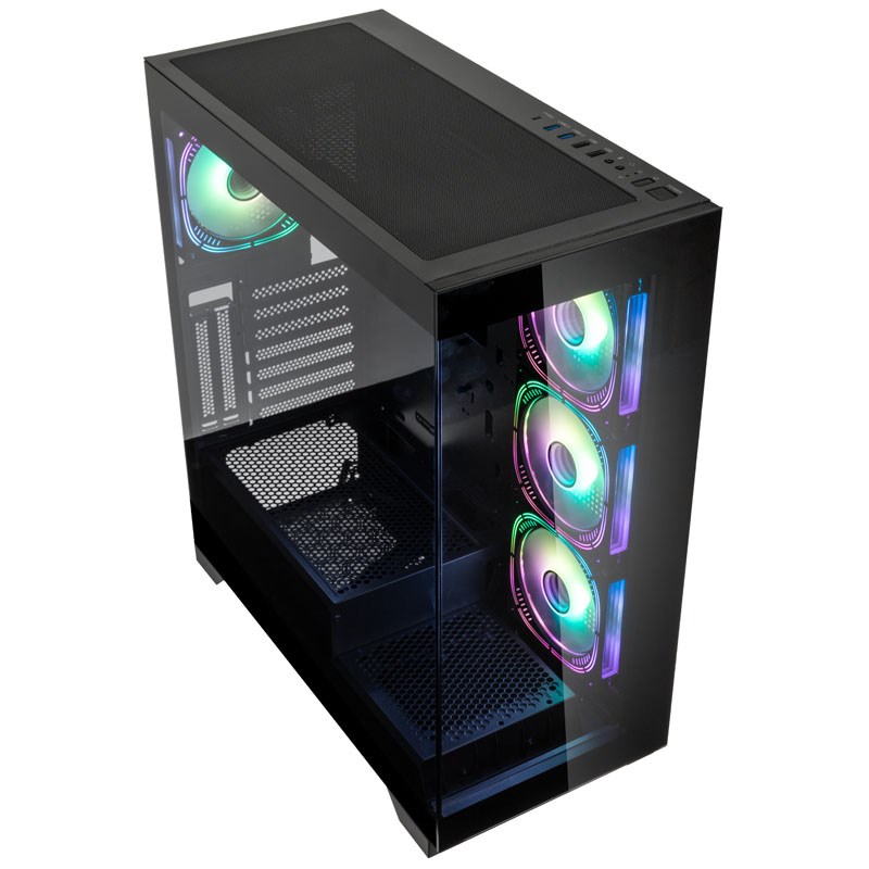 Kućište za računalo KOLINK Unity Peak ARGB Midi-Tower Showcase (Tempered Glass, podržava matične ploče ATX, micro ATX, Mini-ITX, crna)-1
