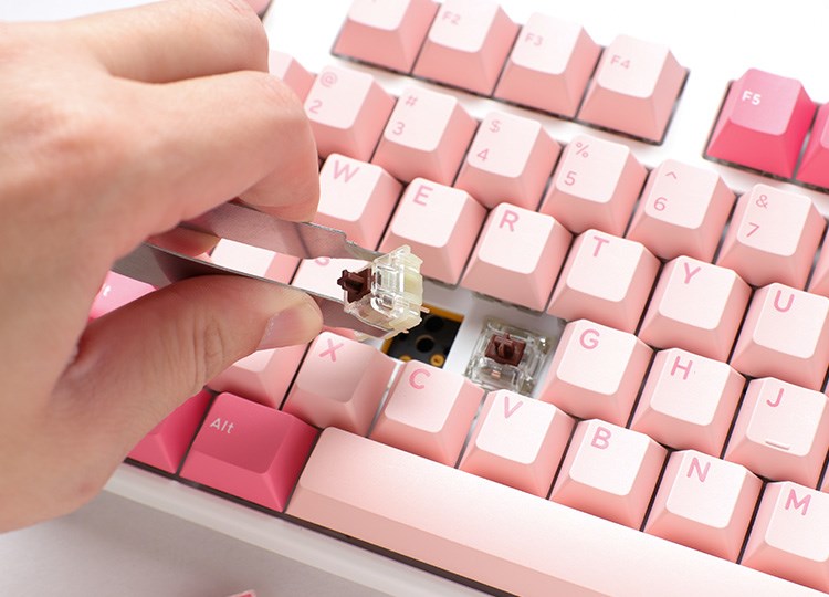 Gaming tipkovnica DUCKY One 3 Gossamer TKL Pink - MX-Black Clear Top (US)-5