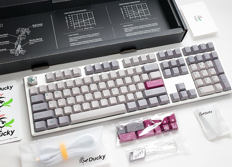Gaming tipkovnica DUCKY One 3 Mist Grey (RGB LED, MX-Brown, US layout)-1