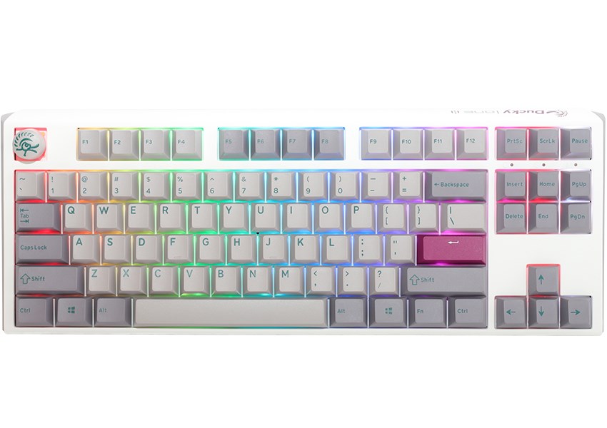 Gaming tipkovnica DUCKY One 3 Mist Grey TKL (RGB LED, MX-Ergo-Clear, US)