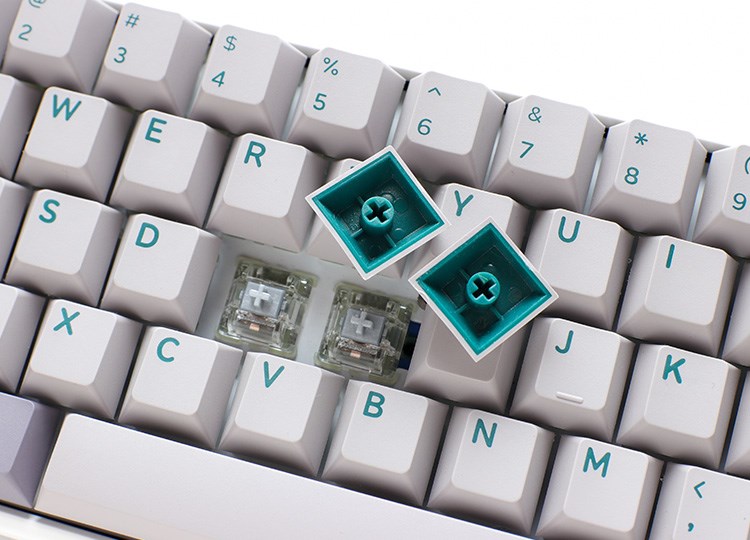 Gaming tipkovnica DUCKY One 3 Mist Grey Mini (RGB LED, MX-Speed-Silver, US layout)-1
