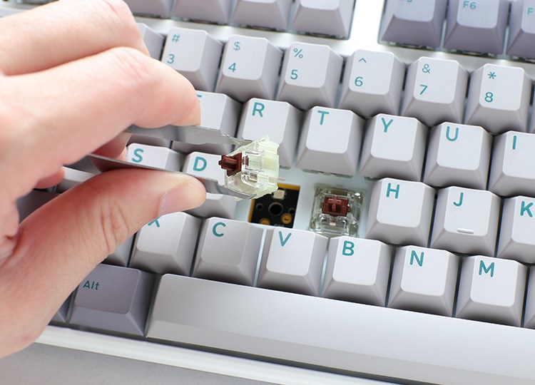 Gaming tipkovnica DUCKY One 3 Mist Grey TKL (RGB LED, MX-Ergo-Clear)-7