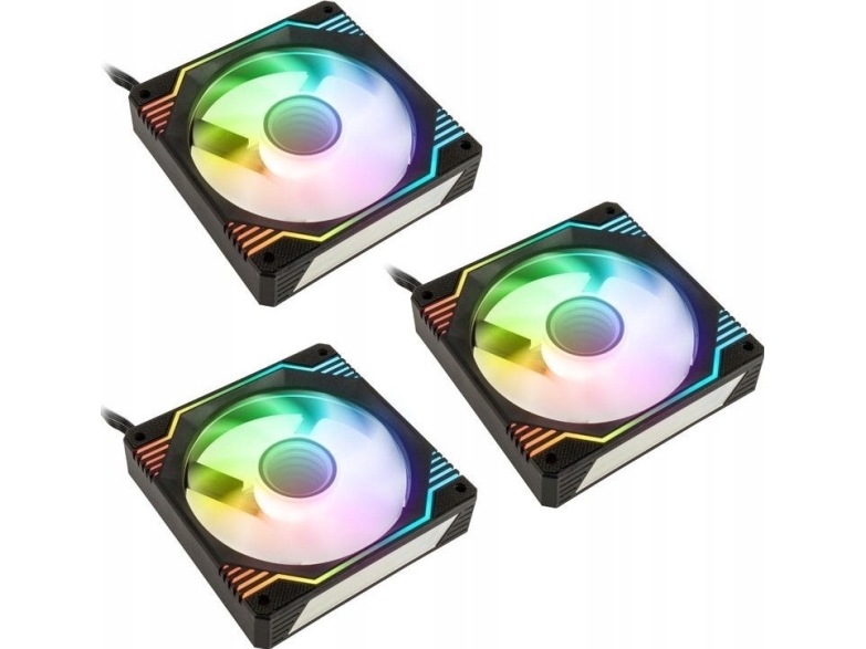 Ventilatori za računalo KOLINK Umbra X 120mm ARGB High Performance PWM, trostruki paket - Crni-0