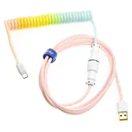 Kabel DUCKY Premicord Cotton Candy Coiled, USB Type-C do Type-A - 1.8m-0