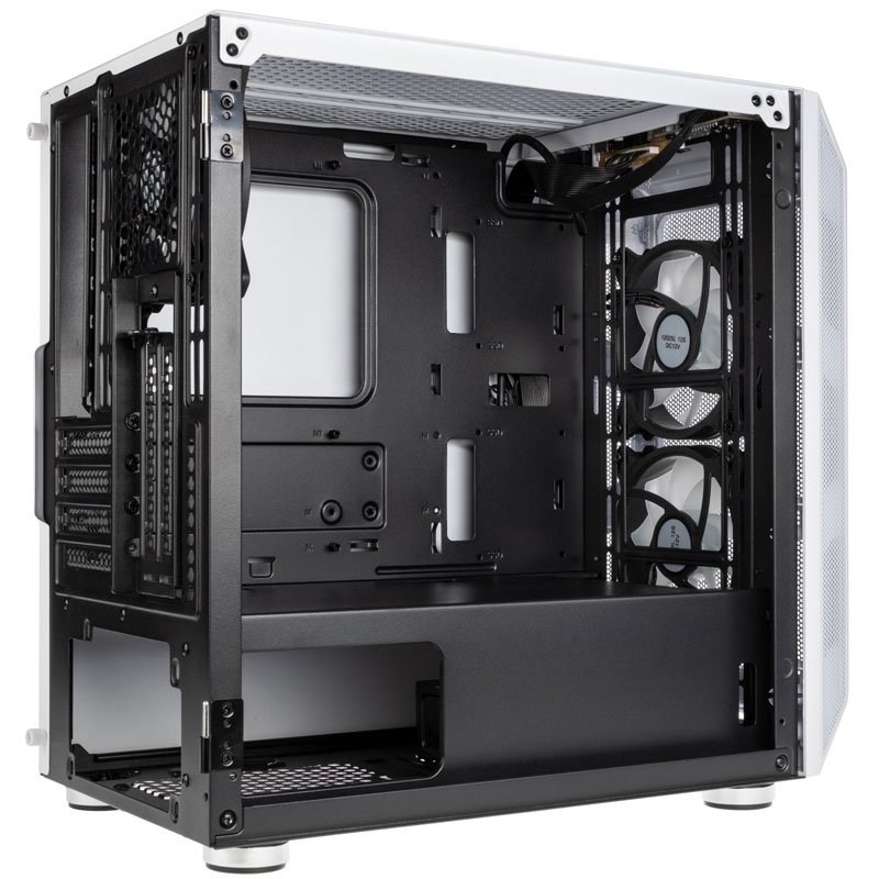Kućište za računalo KOLINK Citadel Mesh RGB Micro-ATX (bijelo, 2x 120 mm ventilatori, RGB kontrola, stakleni panel, podrška za ATX napajanje)-8