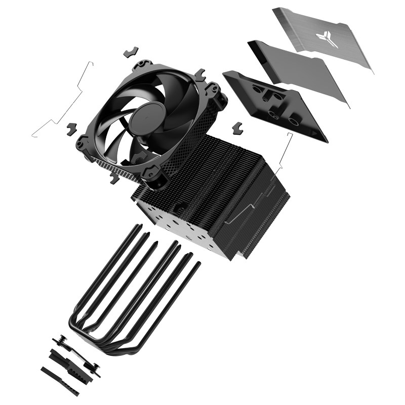 CPU cooler JONSBO HX6250 (140mm, crna boja)-10