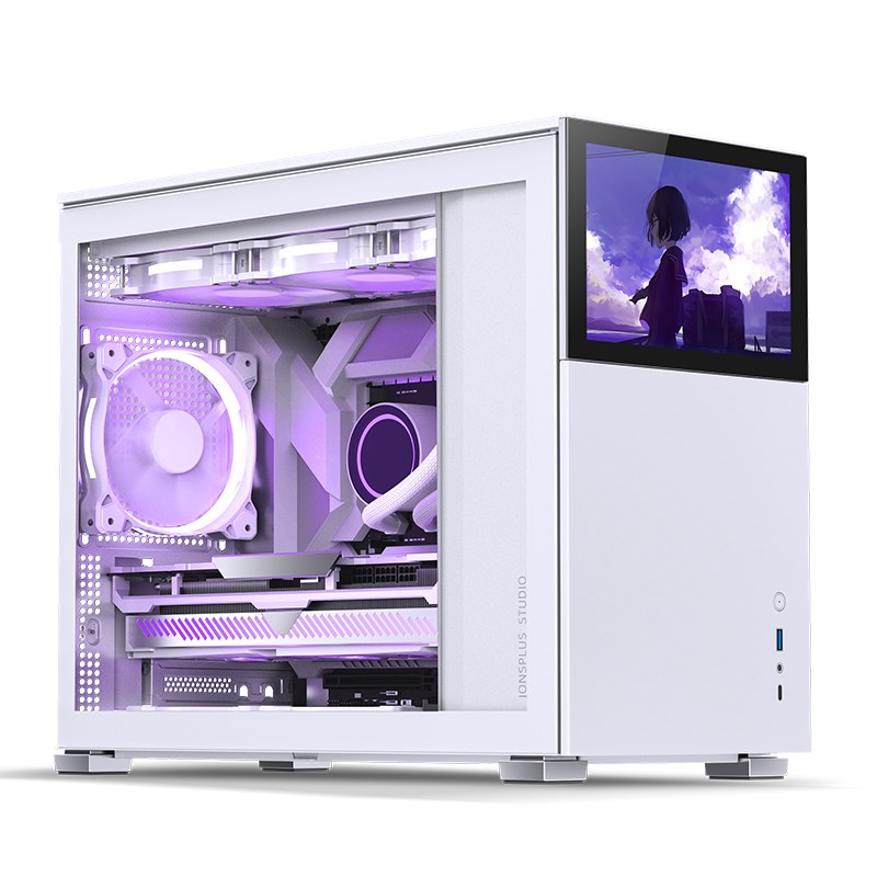 Kućište za računalo JONSBO D31, Micro-ATX, staklo (bijelo)