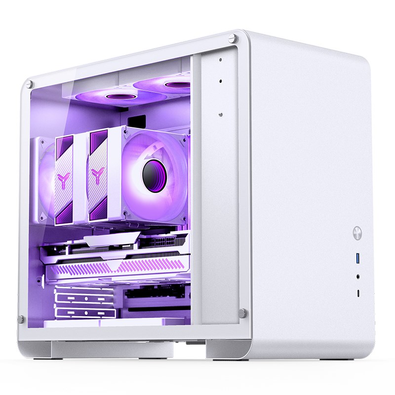 Kućište za računalo JONSBO U4 Mini Micro-ATX, kaljeno staklo - bijelo-1