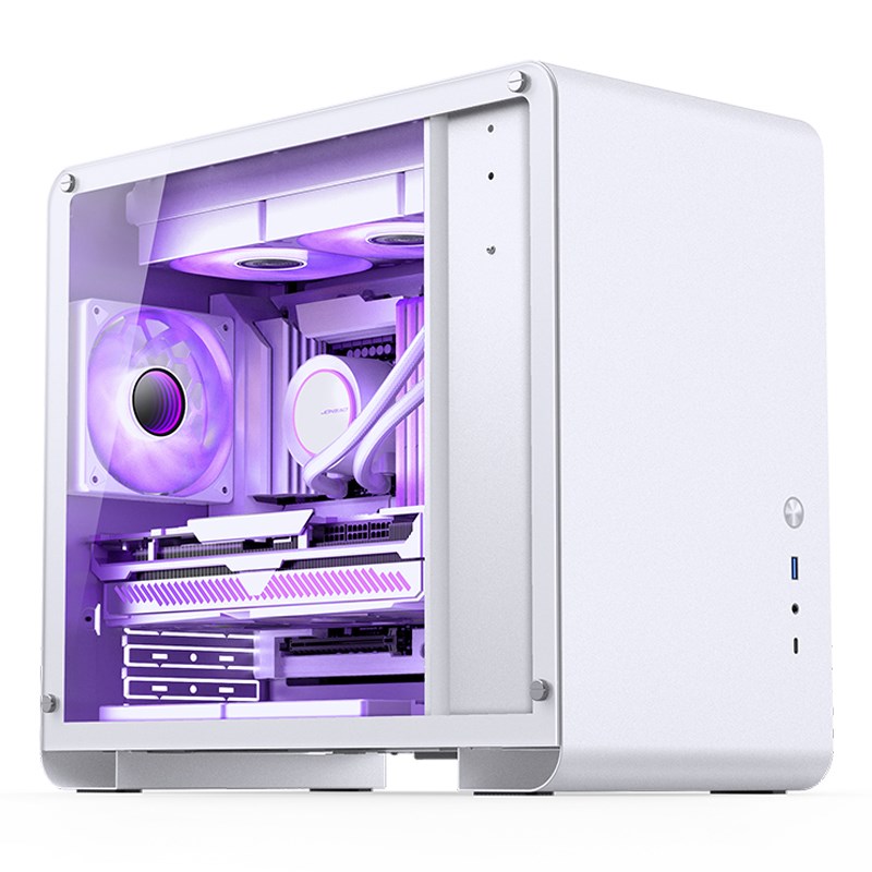 Kućište za računalo JONSBO U4 Mini Micro-ATX, kaljeno staklo - bijelo-4