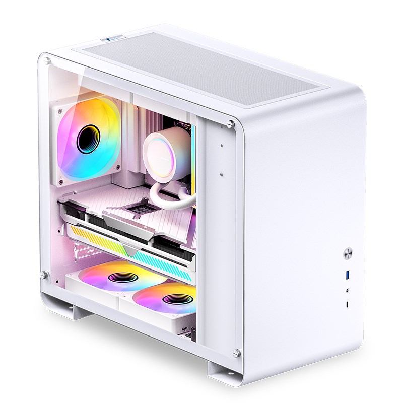 Kućište za računalo JONSBO U4 Mini Micro-ATX, kaljeno staklo - bijelo-13