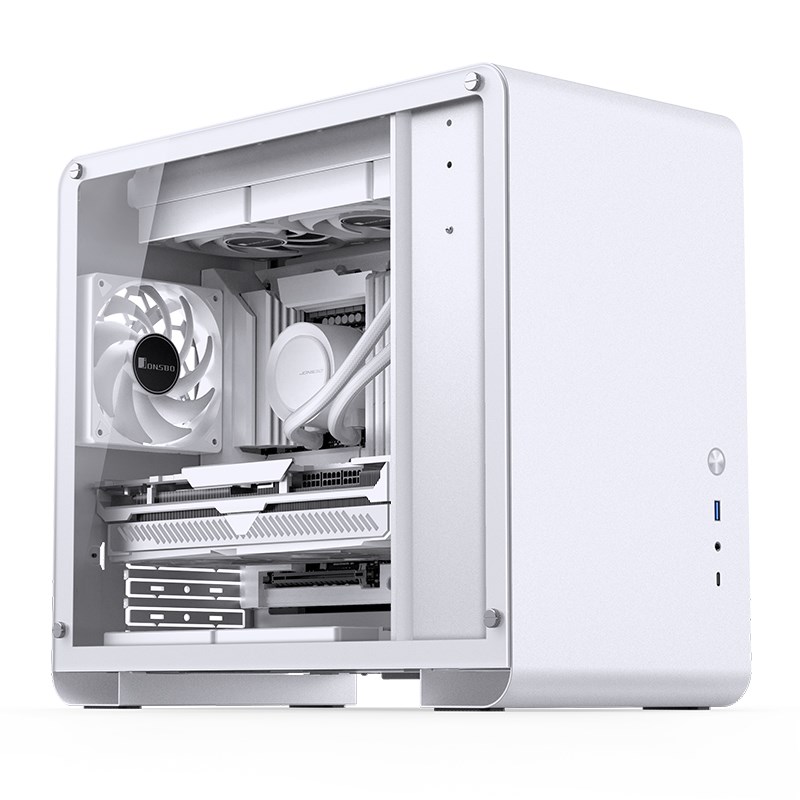 Kućište za računalo JONSBO U4 Mini Micro-ATX, kaljeno staklo - bijelo-16
