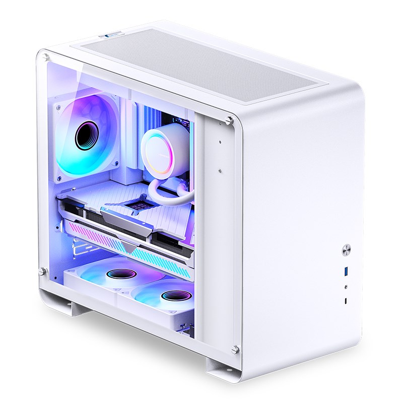 Kućište za računalo JONSBO U4 Mini Micro-ATX, kaljeno staklo - bijelo-5
