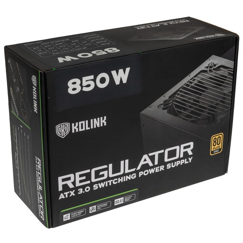 Regulator Kolink 80 PLUS Gold PSU, ATX 3.0, PCIe 5.0, modular - 850 Watts