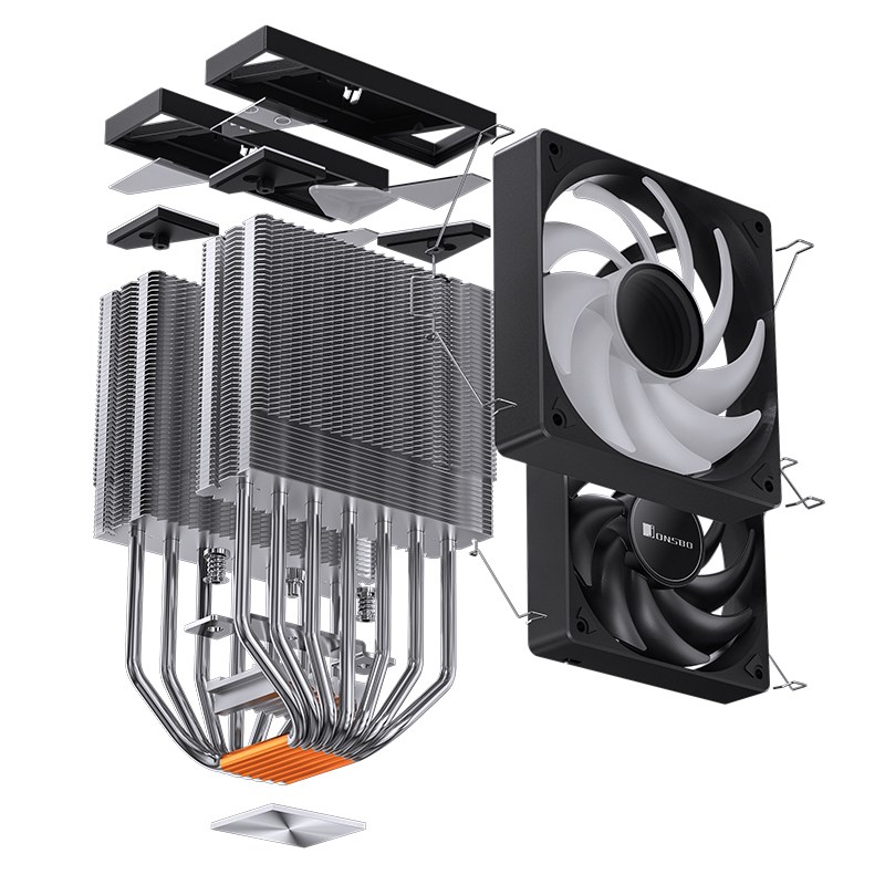 Jonsbo CR-3000 CPU Cooler Dual Tower, ARGB - 2x 120 mm, black-15