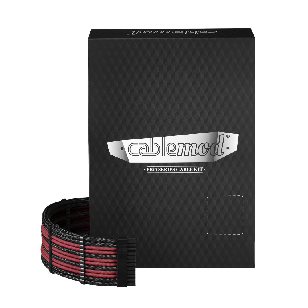 Kit kabela CableMod C-Series PRO ModMesh za Corsair AXi/HXi/RM (Yellow Label) - crna/krvavo crvena-0