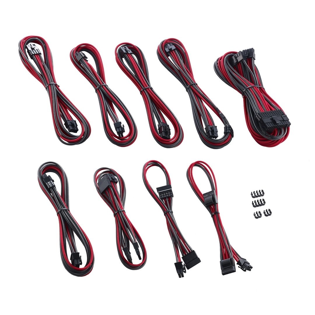 Kit kabela CableMod C-Series PRO ModMesh za Corsair AXi/HXi/RM (Yellow Label) - ugljen/crvena-3