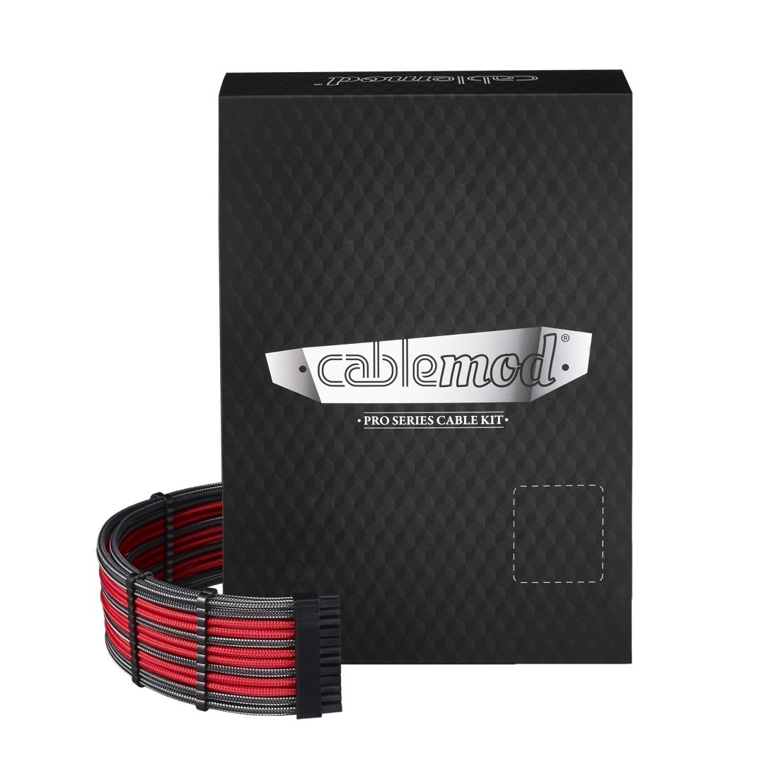 Kit kabela CableMod C-Series PRO ModMesh za Corsair AXi/HXi/RM (Yellow Label) - ugljen/crvena-2