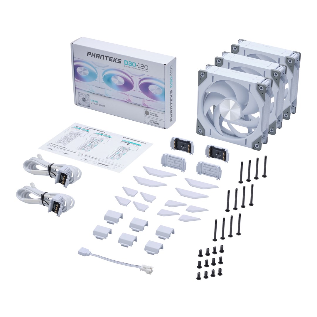 Ventilator za kućište PHANTEKS D30-120 (120mm, D-RGB, PWM, crni)-1