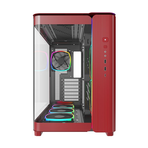 Kućište MONTECH KING 95 PRO (Midi-Tower, ARGB, Kaljeno Staklo, Crveno)-4