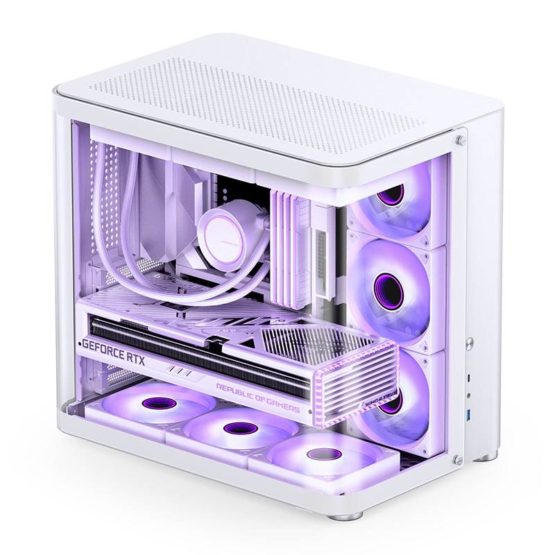 Kućište za računalo JONSBO TK-2 2.0 Midi-Tower, Tempered Glass - bijelo