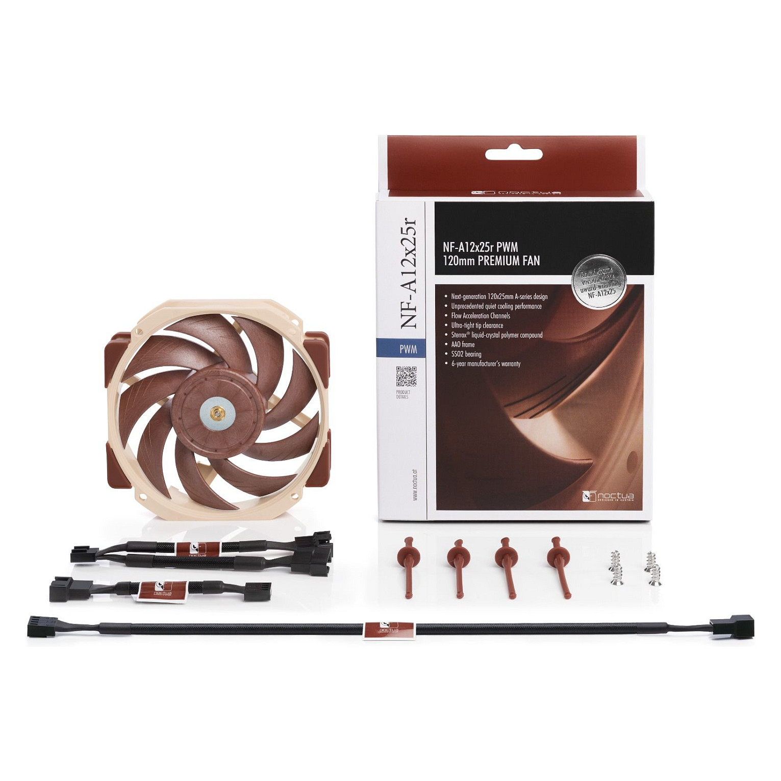 Ventilator za kućište NOCTUA NF-A12x25r PWM (120mm, okrugli okvir, SSO2 ležaj)-4