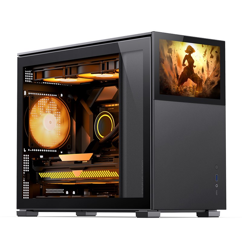 Kućište za računalo JONSBO D31 Screen Micro-ATX, kaljeno staklo - crno-5
