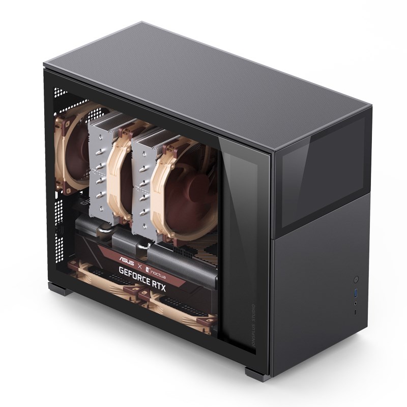 Kućište za računalo JONSBO D31 Screen Micro-ATX, kaljeno staklo - crno-2
