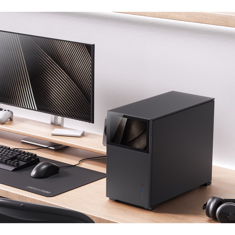 Kućište za računalo JONSBO D31 Screen Micro-ATX, kaljeno staklo - crno-3