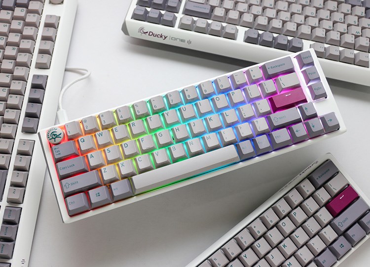 Gaming tipkovnica DUCKY One 3 Mist Grey SF (RGB LED, MX-Red)-9