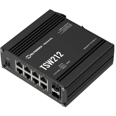 Upravljani mrežni prekidač TELTONIKA TSW212 00B000 (8x 10/100/1000, 2 SFP porta)-1