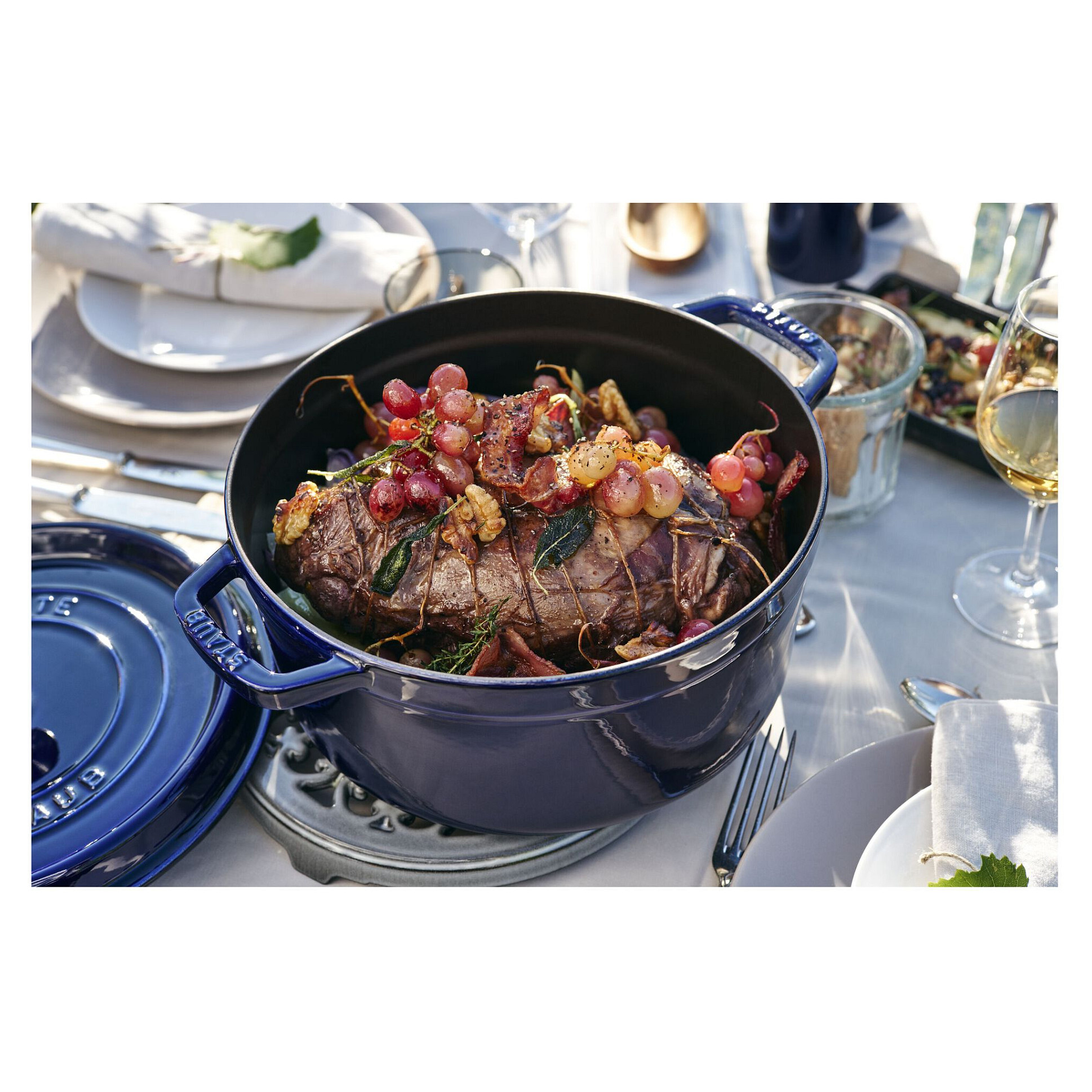 Lonac STAUB La Cocotte okrugli (26 cm, 5.25 L), plava boja-4