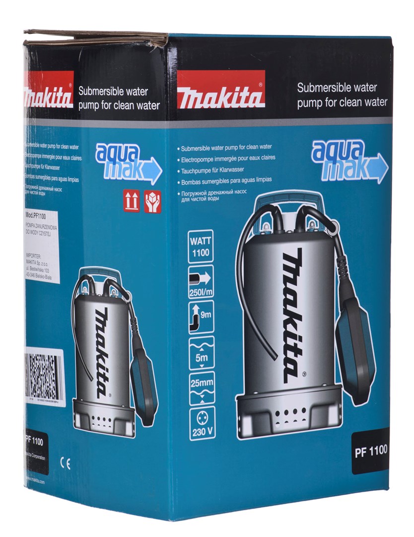 Pumpa za čistu vodu MAKITA PF1100 (1100W, 250 l/min, inox)-3