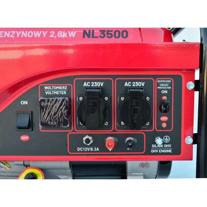Benzinski generator AWTOOLS 2.8kW 230V BLACK LINE (crna)-2