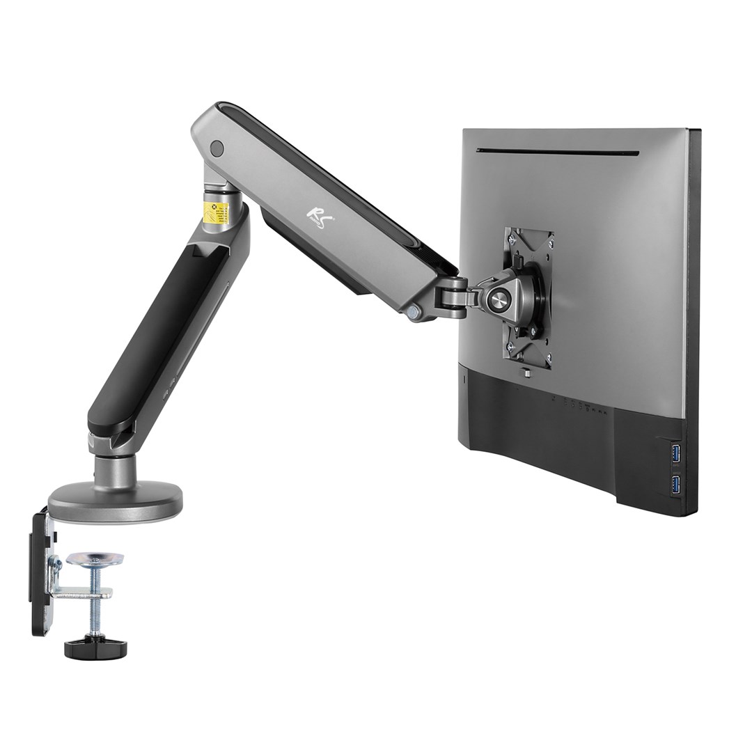 Nosač monitora NANORS (17-32", s RGB LED osvjetljenjem, stolni, visina podesiva, okretni, nagibni, max. 9kg, VESA 75x75 / 100x100)-20