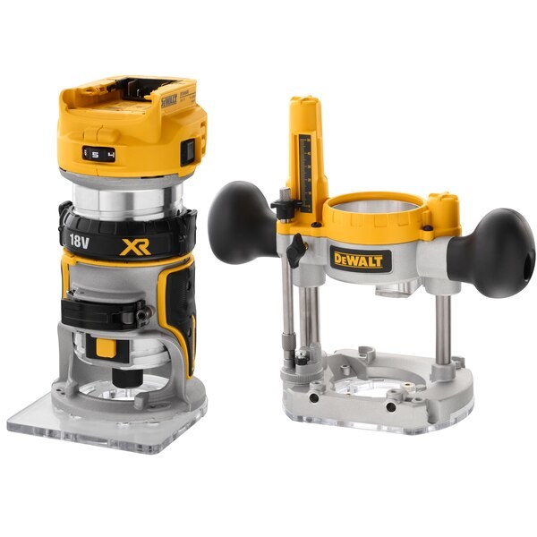 Akumulatorska glodalica DEWALT DCW604N (18 V, 8 mm, bez četkica, bez baterije, žuto-crna boja)-1