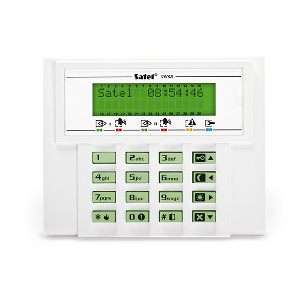 LCD tipkovnica za alarm SATEL VERSA-LCD-GR (zeleno pozadinsko osvjetljenje, za VERSA centrale)