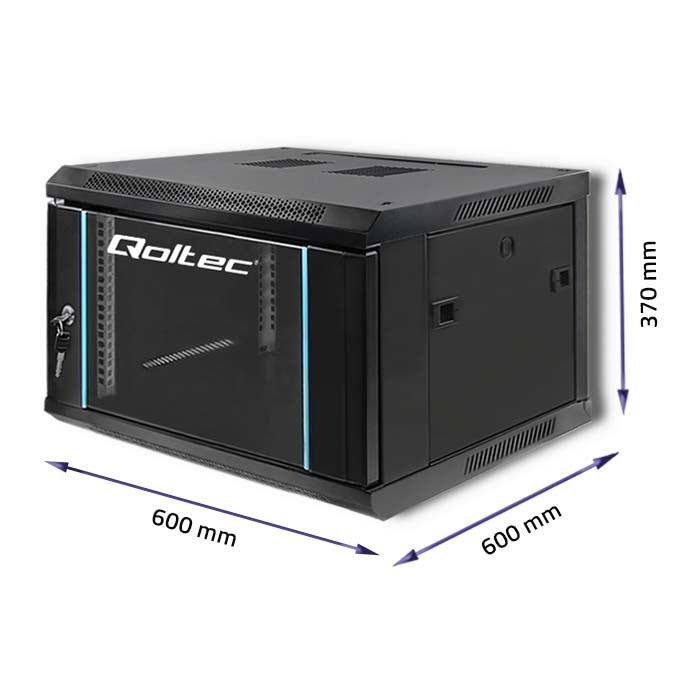 Mrežni ormar QOLTEC 54465 (19", 6U, 600x600mm, zidni)-2