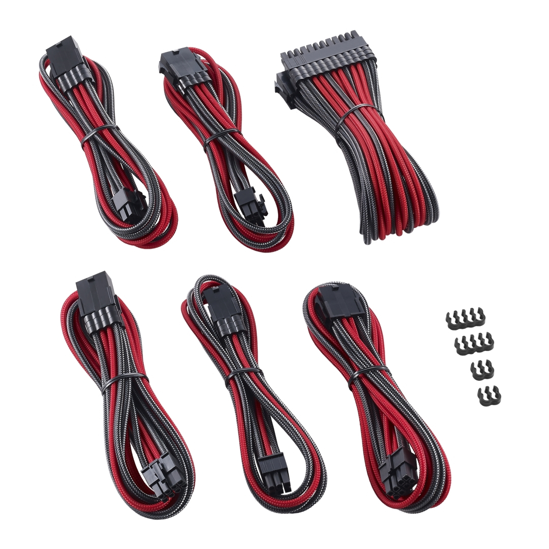 Unutarnji napojni kabel Cablemod CM-PCAB-BKIT-NKCR-3PK-R (Boja Karbon, Crvena)-1
