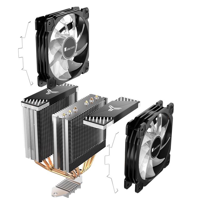 CPU Cooler JONSBO CR-2000 GT (Dual Tower, ARGB, 2x 120mm, crna)-19