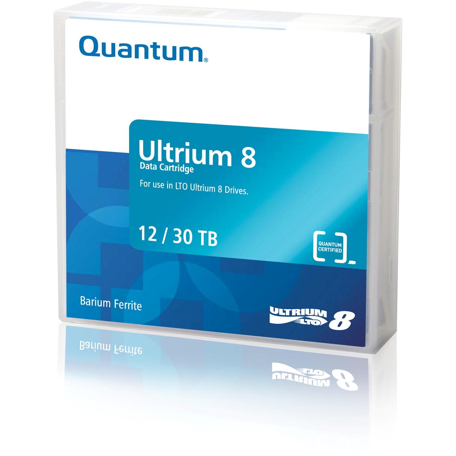 Blank data tape QUANTUM LTO Ultrium 8 (kapacitet 12 TB, komprimirani kapacitet 30 TB, duljina trake 960 m, boja crvena)