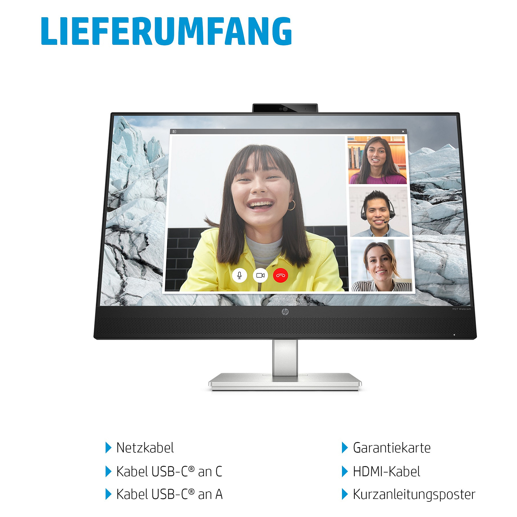 Monitor HEWLETT PACKARD E27m G4 (27 inča, 2560 x 1440, IPS, 75 Hz, 5 ms, 5 MP kamera)-3