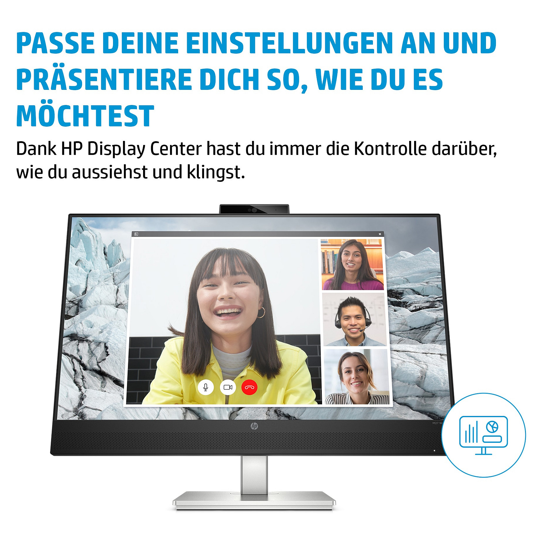 Monitor HEWLETT PACKARD E27m G4 (27 inča, 2560 x 1440, IPS, 75 Hz, 5 ms, 5 MP kamera)-5