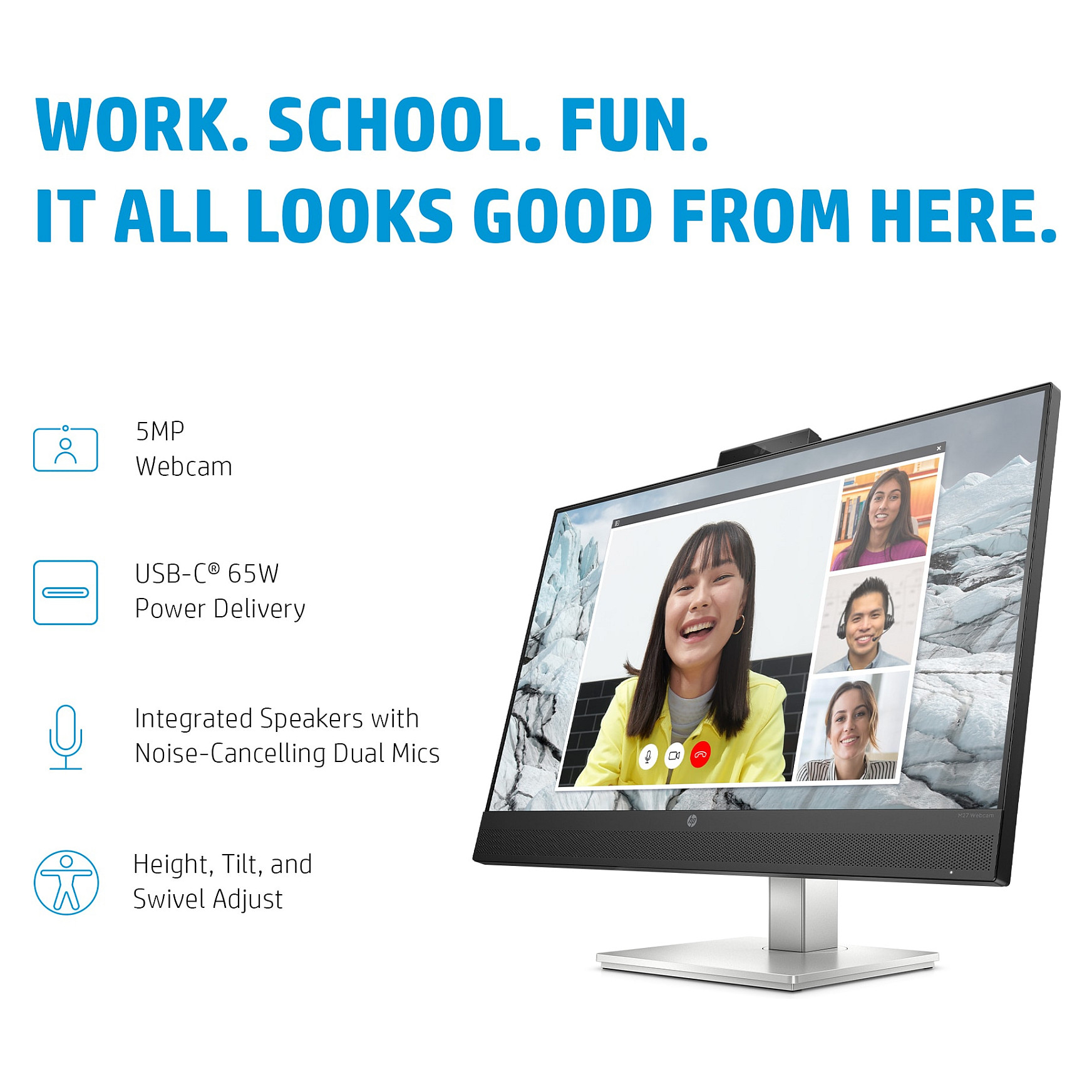 Monitor HEWLETT PACKARD E27m G4 (27 inča, 2560 x 1440, IPS, 75 Hz, 5 ms, 5 MP kamera)-18