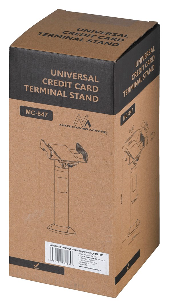 Stolni nosač za POS terminal MACLEAN MC-847 univerzalni crni-5