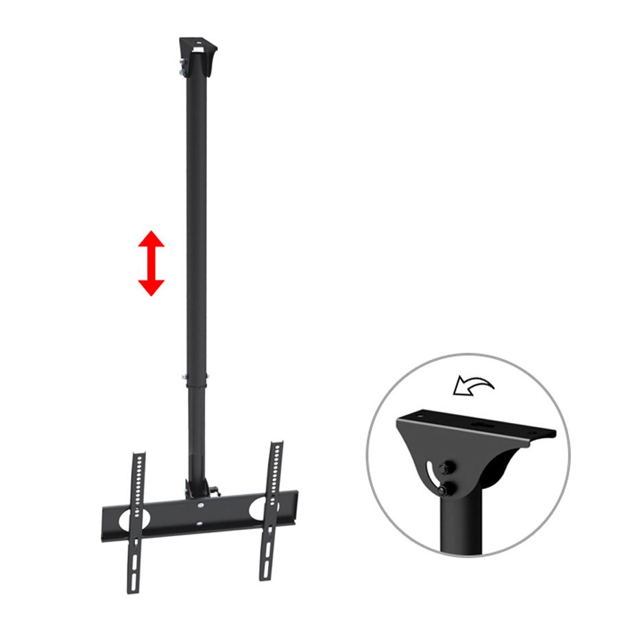 Stropni nosač za TV MACLEAN MC-631 (32-55", max VESA 400x400, 50kg, crna boja)