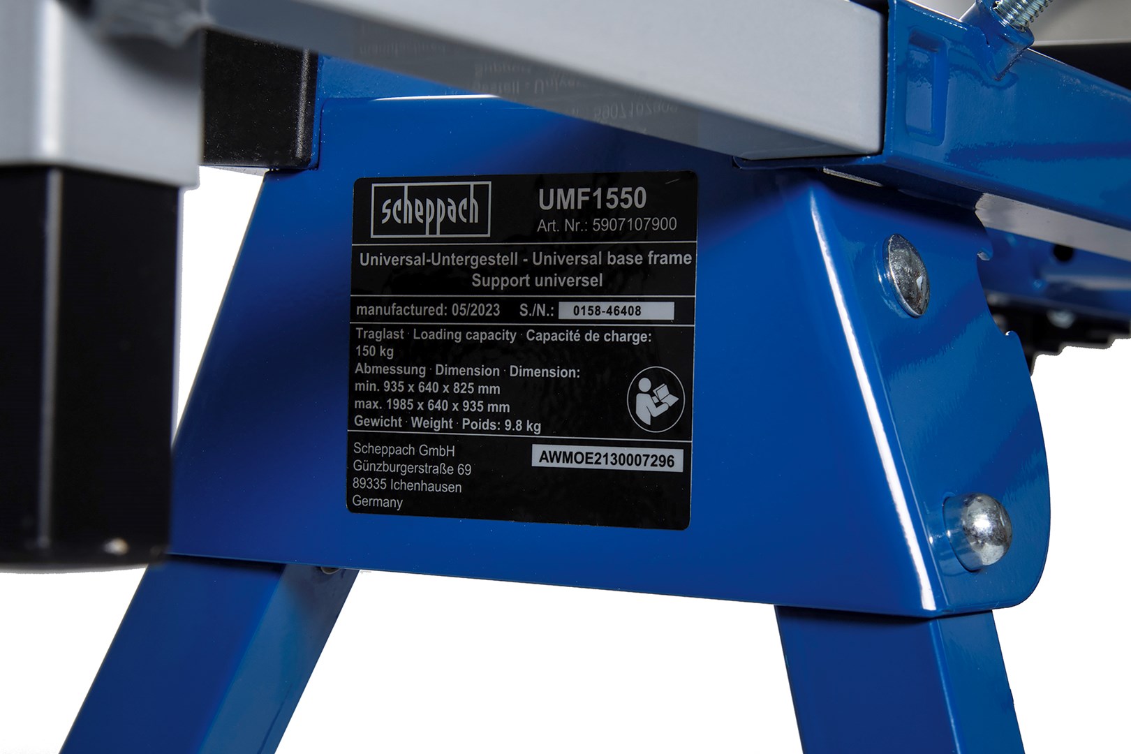 Stalak za kružne pile SCHEPPACH UMF1550 metalni 4 noge crna, plava-16