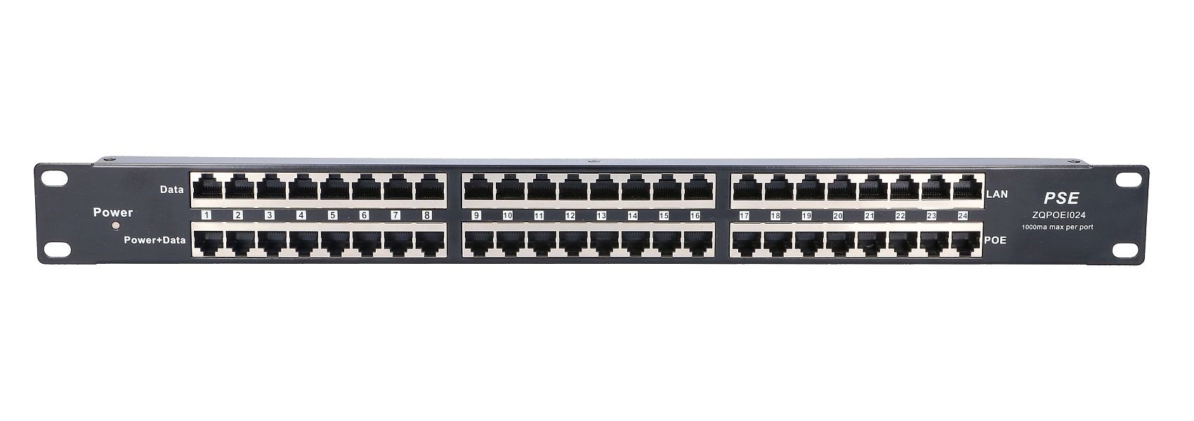 PoE injektor EXTRALINK EX.2015 (24 porta 10/100 Mbit/s, rack 19", 1U)-0